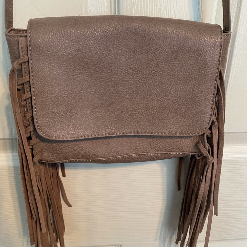 Fringe Tan Cross Body Purse